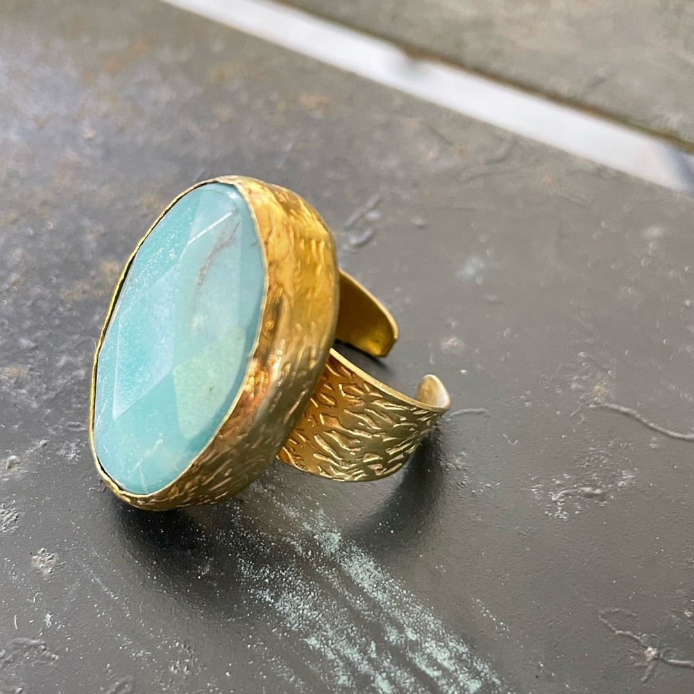 Turquoise Ring Boho Chic - image 3